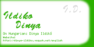 ildiko dinya business card